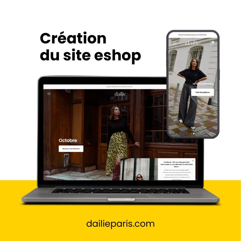 Image carrée création du site Dailie Paris sur Shopify